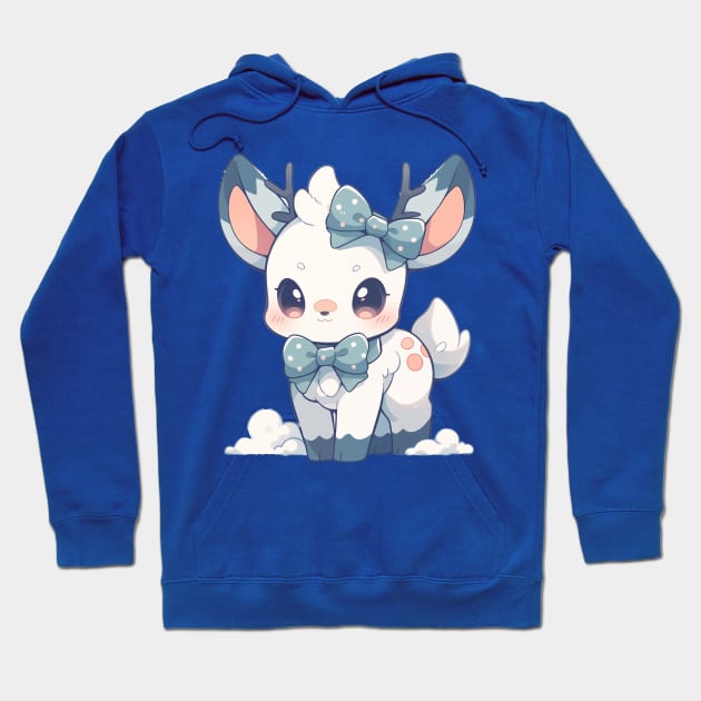 Fawn-tastic | cute kawaii reindeer! Hoodie by Malinda